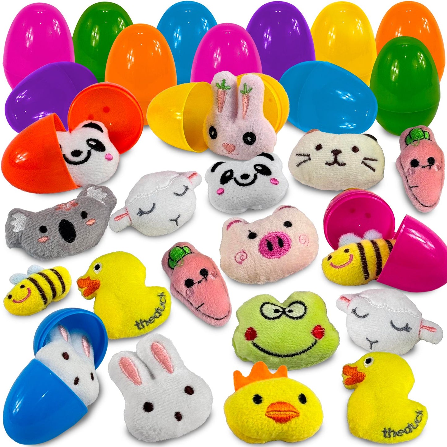 Easter Egg with Plush Toy - 12pc Set