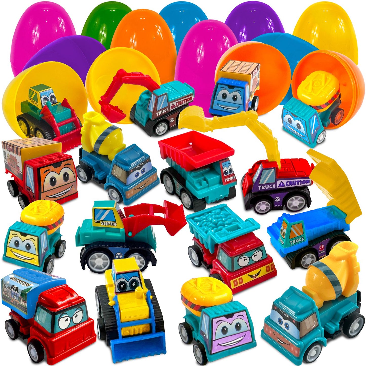 Easter Egg With Mini Car Toy - 16pc Set