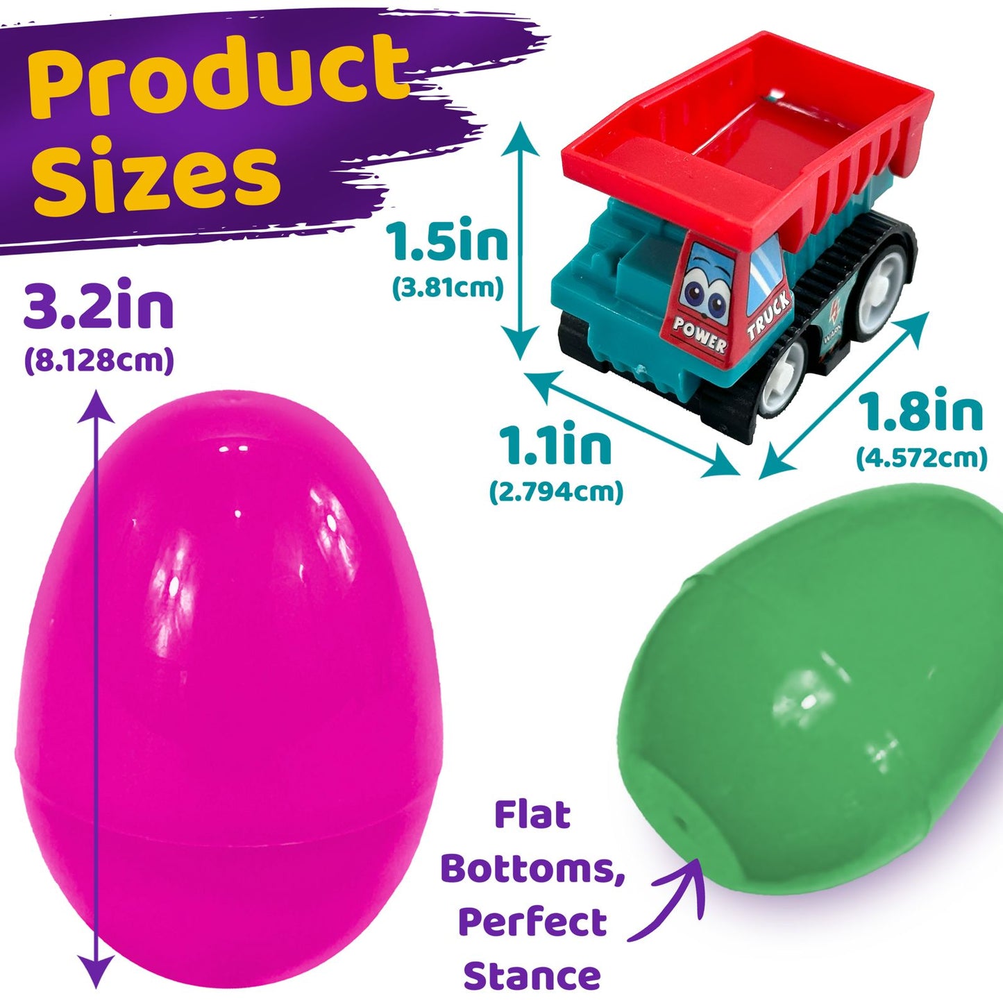 Easter Egg With Mini Car Toy - 8pc Set