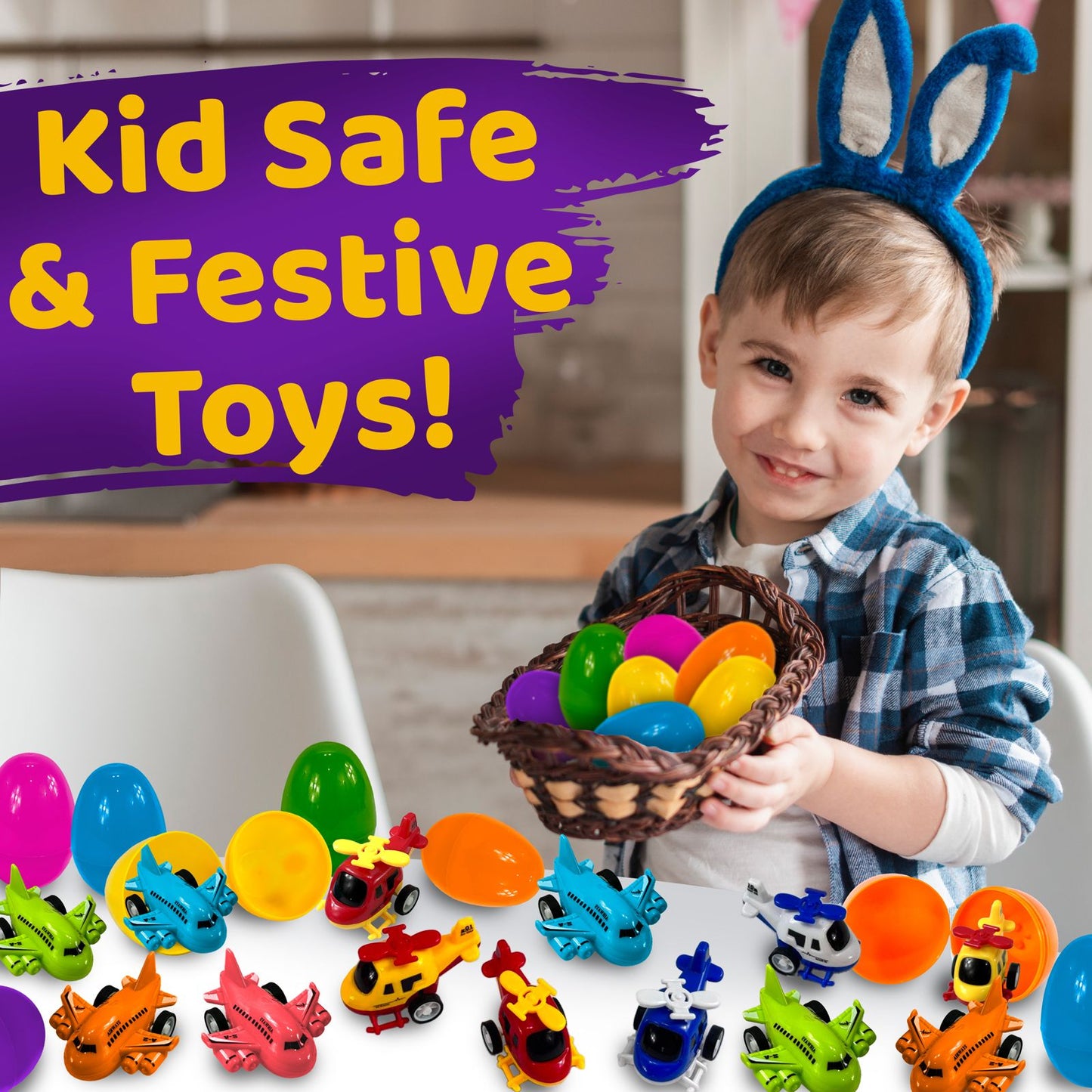 Easter Egg With Airplane Toy - 8pc Set