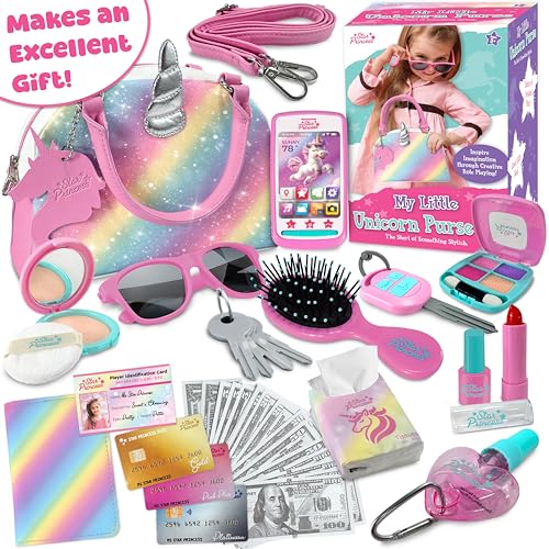 Deluxe Pretend Play Purse Set with Accessories - Unicorn