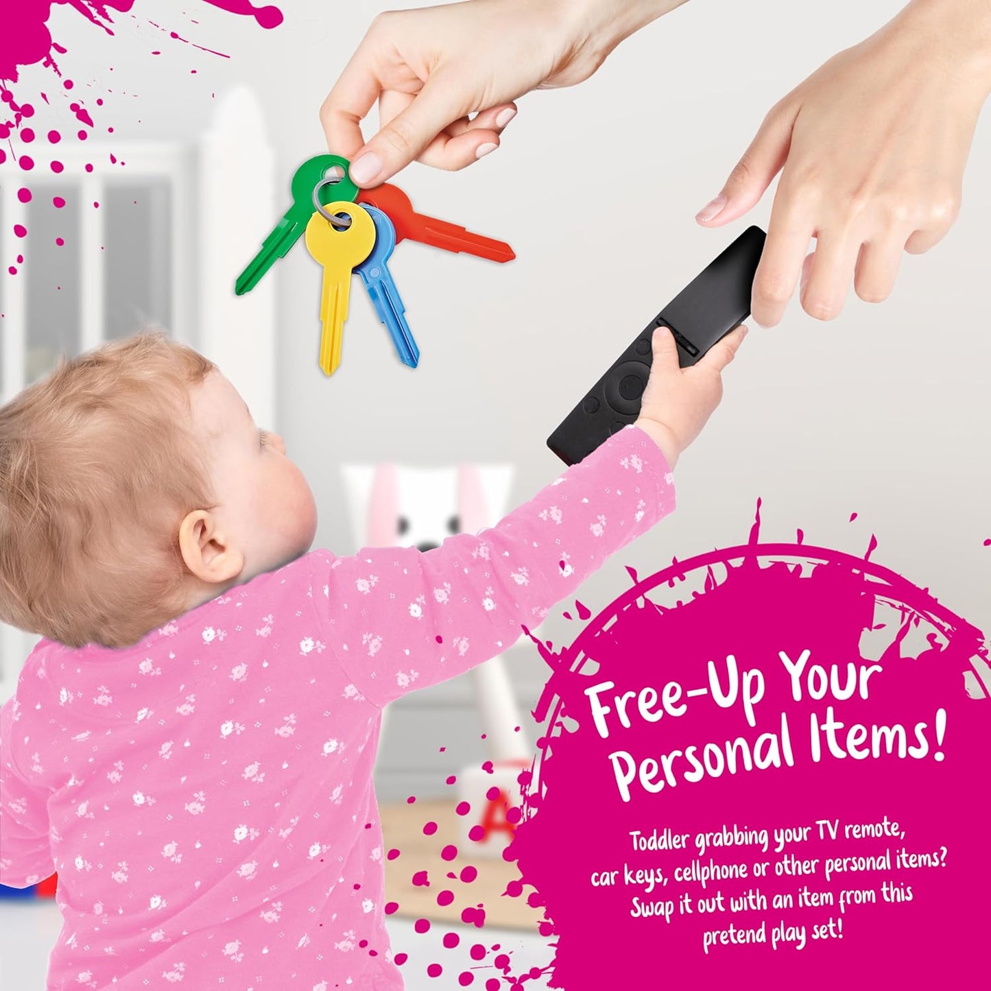 My First Pretend Purse Set Gift For Girl with Play Money and Other Accessories