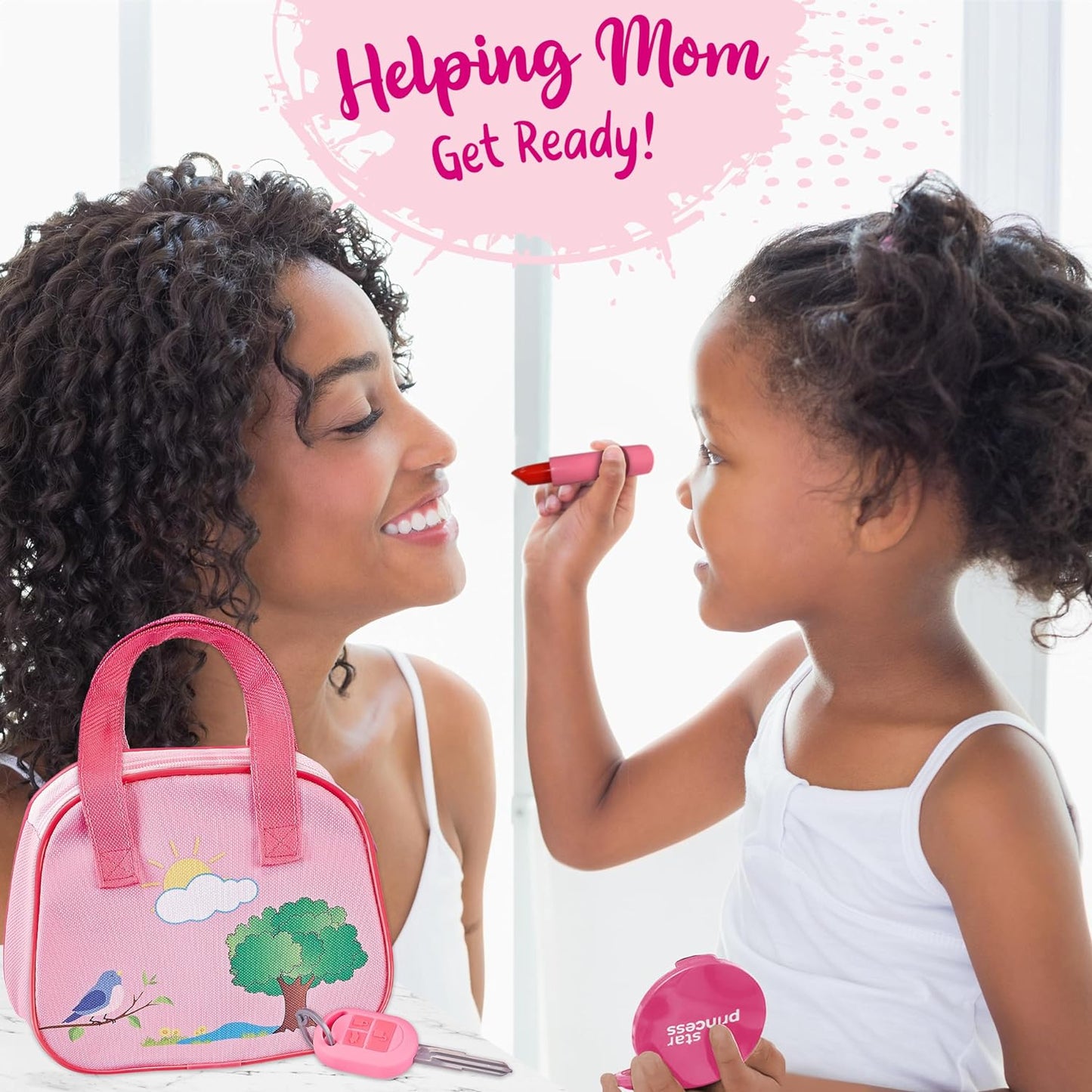 My First Pretend Purse Set Gift For Girl with Play Money and Other Accessories