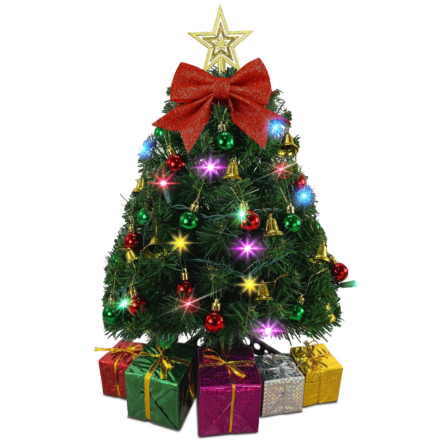 Small Christmas Tree with Multicolor Lights