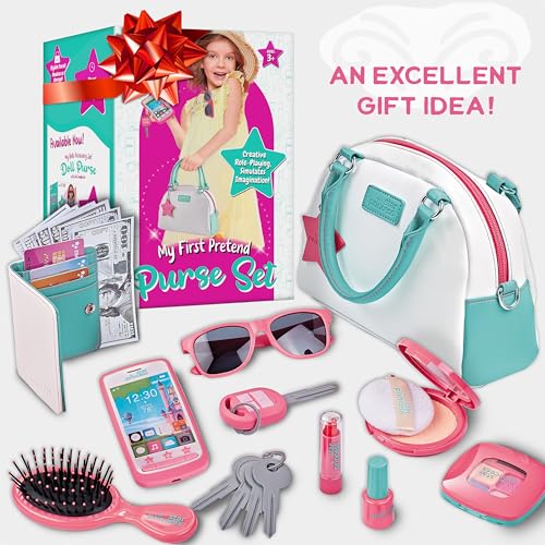 Deluxe Pretend Play Purse Set with Accessories - Blue Edition
