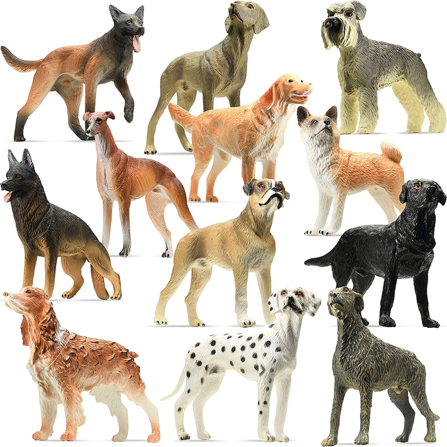 12 Piece 5-Inch Dog Figures