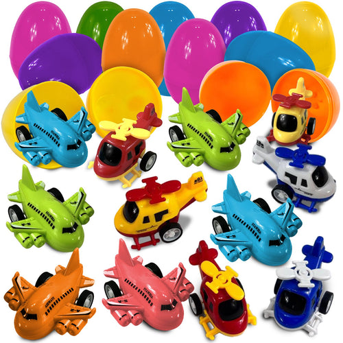 Easter Egg With Airplane Toy - 8pc Set