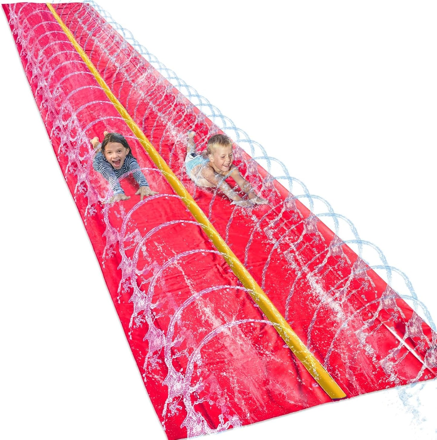 18-Feet Red Water Slide - 2 Lanes