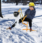 Stargo Sand Digger Kids Excavator Ride on Toy, Solid Steel Rotates 360, Hard Hat for Role Play, Outdoor Sandbox Toy Digger for Kids, Sand Dirt Snow