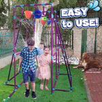 Outdoor Water Play for Kids, Backyard Waterpark Sprinkler Summer Toy, Fun Outside Play Structure for Kids with Sprinkler, Water Buckets and Splash Wheels, Family Backyard Waterpark