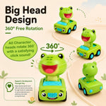 4 Animal Press-and-Go Toy Car Set