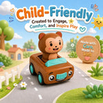 4 Animal Press-and-Go Toy Car Set