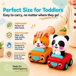 4 Animal Press-and-Go Toy Car Set