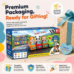 4 Animal Press-and-Go Toy Car Set