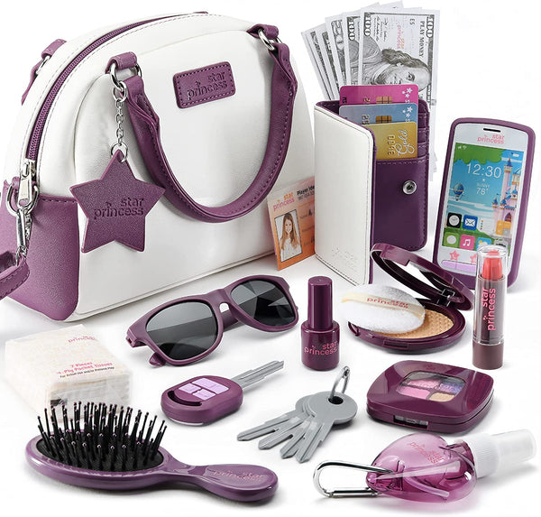 Deluxe Pretend Play Purse Set with Accessories - Purple