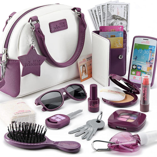 Deluxe Pretend Play Purse Set with Accessories - Purple